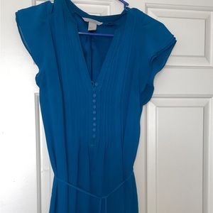 Blue button up vintage vibe dress